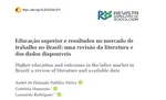 Educação superior e resultados no mercado de trabalho no Brasil: uma revisão da literatura e dos dados disponíveis